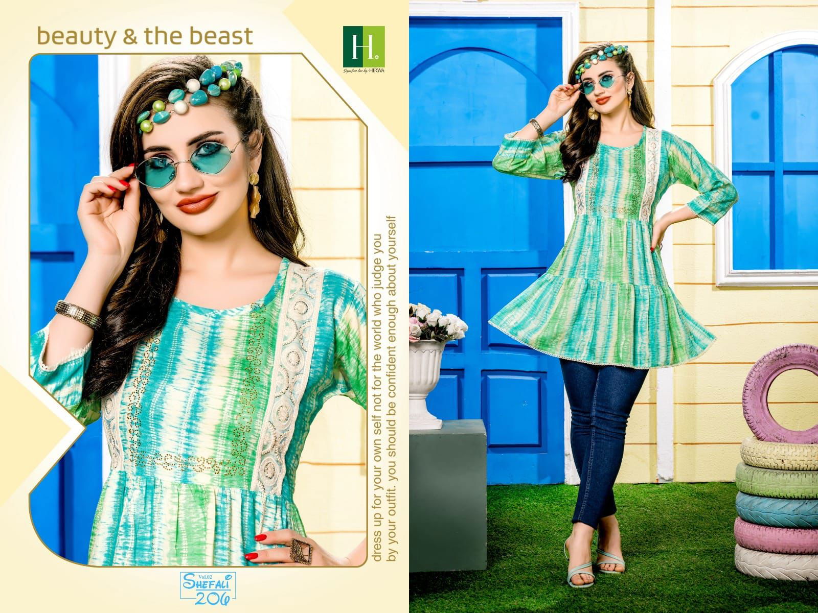 Shefali Vol 2 By Hirwa Short Ladies Top Catalog